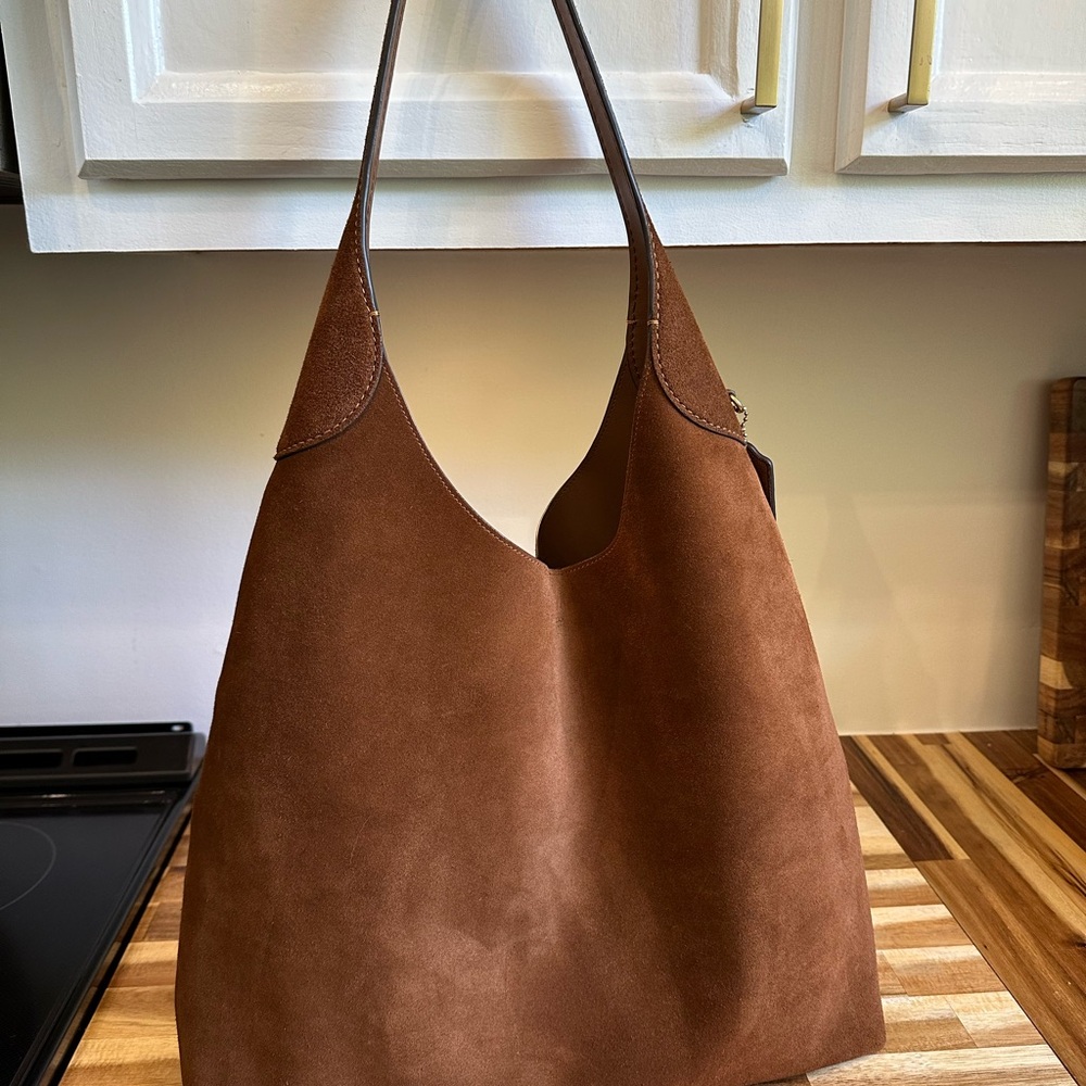 Coach Brown Suede Hobo Bag